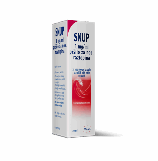 SNUP 1 mg/ml pršilo za nos, raztopina 10 ml SNUP 1 mg/ml pršilo za nos, raztopina 10 ml