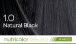 BioKap Nutricolor Delicato Rapid 1.0 barva za lase (10 minut) - naravno črna, 135 ml BioKap Nutricolor Delicato Rapid 1.0 barva za lase (10 minut) - naravno črna, 135 ml