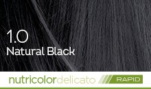 BioKap Nutricolor Delicato Rapid 1.0 barva za lase (10 minut) - naravno črna, 135 ml BioKap Nutricolor Delicato Rapid 1.0 barva za lase (10 minut) - naravno črna, 135 ml