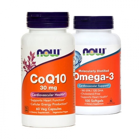 NOW paket: Koencim Q10 30 mg (60 kapsul) + Omega-3 1000 mg (100 kapsul) NOW paket: Koencim Q10 30 mg (60 kapsul) + Omega-3 1000 mg (100 kapsul)