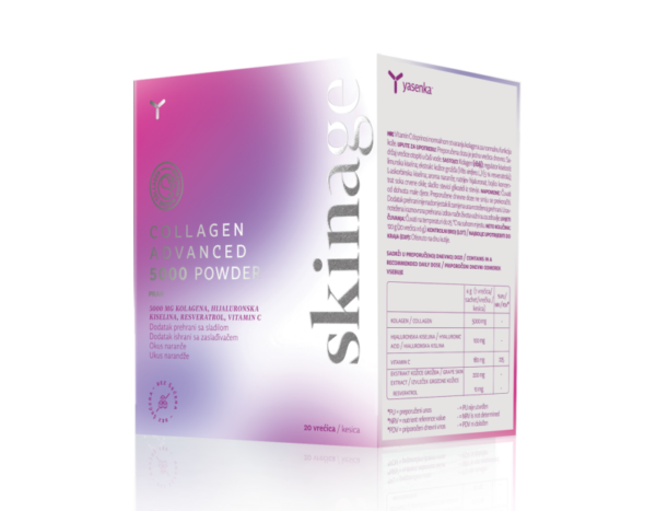 Yasenka Skinage Collagen Advanced 5000 prašek v vrečkah, 20 x 6 g