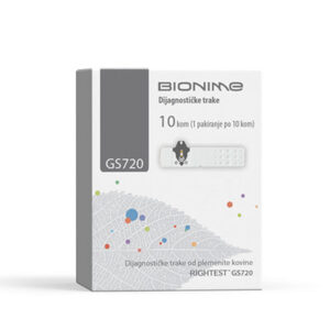 Bionime Rightest GS720 testni lističi, 10 testnih lističev
