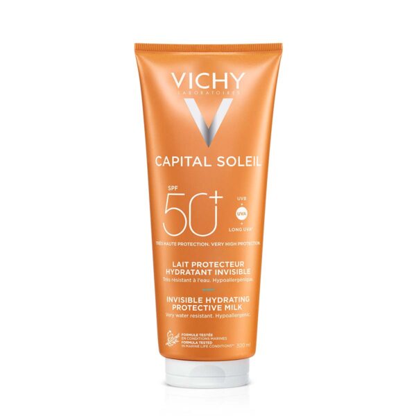 Vichy Capital Soleil Mleko za zaščito pred soncem za vso družino ZF50+, 300 ml Vichy Capital Soleil Mleko za zaščito pred soncem za vso družino ZF50+, 300 ml