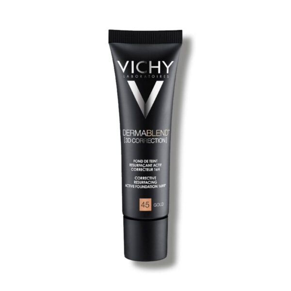Vichy Dermablend 3D tekoči korektivni puder za mastno kožo (45-Gold), 30 ml Vichy Dermablend 3D tekoči korektivni puder za mastno kožo (45-Gold), 30 ml