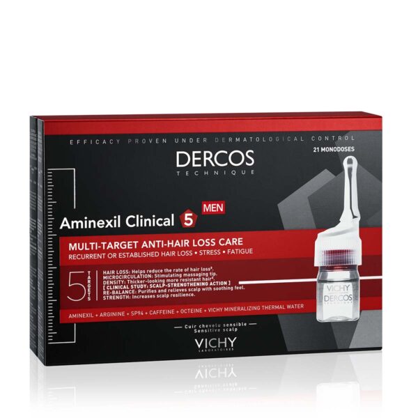 Vichy Dercos Aminexil Clinical 5 ampule proti izpadanju las za moške, 21 x 6 ml Vichy Dercos Aminexil Clinical 5 ampule proti izpadanju las za moške, 21 x 6 ml