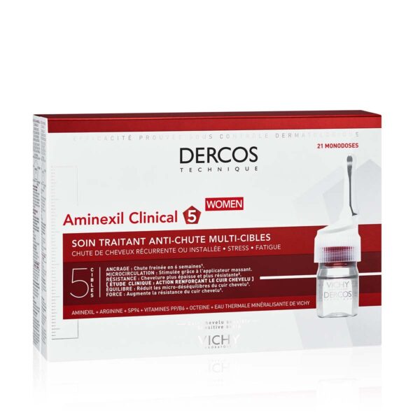 Vichy Dercos Aminexil Clinical 5 ampule proti izpadanju las za ženske, 21 x 6 ml Vichy Dercos Aminexil Clinical 5 ampule proti izpadanju las za ženske, 21 x 6 ml