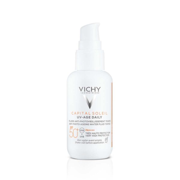 Vichy Capital Soleil UV-Age dnevni tonirani fluid za obraz ZF50+, 40 ml Vichy Capital Soleil UV-Age dnevni tonirani fluid za obraz ZF50+, 40 ml