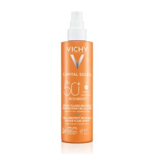 Vichy Capital Soleil Fluid na vodni osnovi v pršilu za zaščito kožnih celic ZF50+, 200 ml