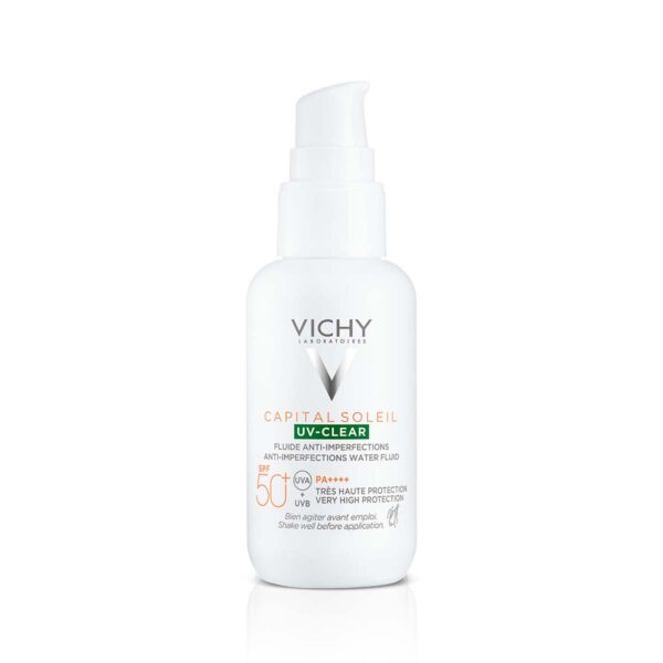 Vichy Capital Soleil UV-Clear fluid za zaščito pred soncem proti nepravilnostim ZF50+, 40 ml Vichy Capital Soleil UV-Clear fluid za zaščito pred soncem proti nepravilnostim ZF50+, 40 ml