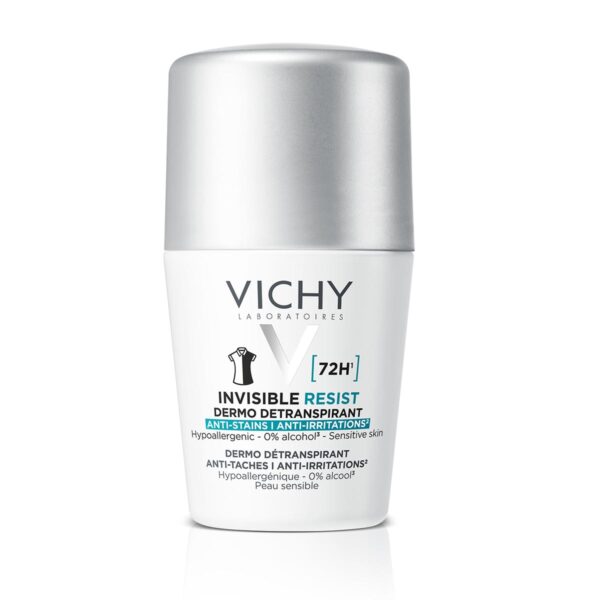 Vichy Deo Invisible Resist antitranspirant proti madežem in razdraženosti 72h roll-on, 50 ml Vichy Deo Invisible Resist antitranspirant proti madežem in razdraženosti 72h roll-on, 50 ml