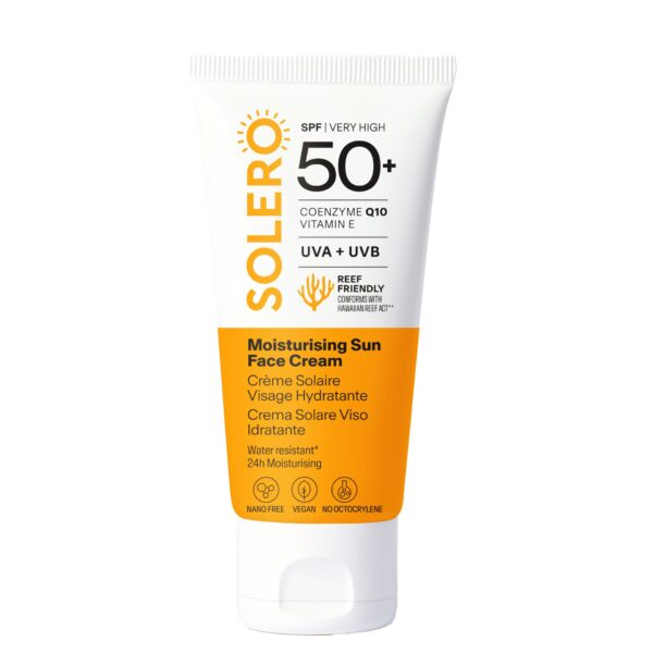 Solero vlažilna krema za zaščito obraza pred soncem ZF 50+, 50 ml Solero vlažilna krema za zaščito obraza pred soncem ZF 50+, 50 ml