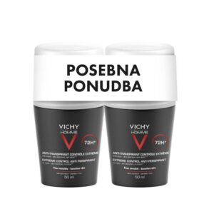 Vichy Homme Dezodorant antitranspirant (72 h) roll-on, 2 x 50 ml