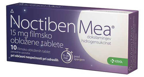 Noctiben Mea 15 mg filmsko obložene tablete, 10 tablet Noctiben Mea 15 mg filmsko obložene tablete, 10 tablet