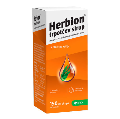 Herbion trpotčev sirup, 150 ml Herbion trpotčev sirup, 150 ml