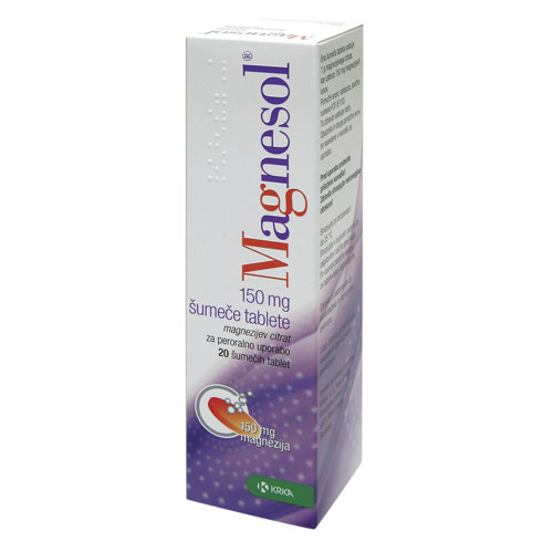 Magnesol 150 mg šumeče tablete, 20 tablet Magnesol 150 mg šumeče tablete, 20 tablet