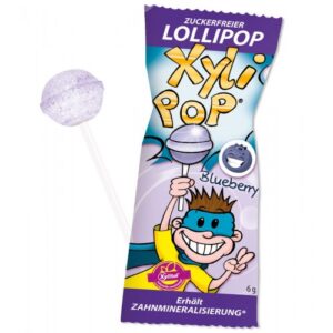 XyliPOP Lizika za preventivo in zobno nego – BOROVNICA, 25 lizik