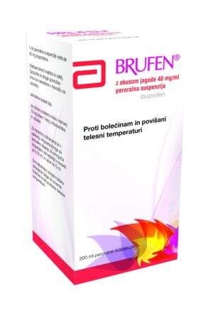 Brufen z okusom jagode 40 mg/ml peroralna suspenzija, 200 ml