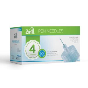 2in1 igle za inzulinske peresnike 32G (0,23×4 mm), 100 igel