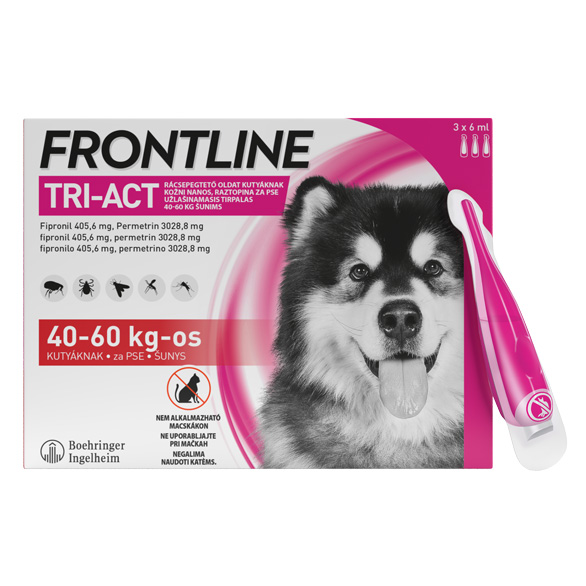 Frontline Tri-Act kožni nanos za pse (40-60 kg) merilna kapalka, 3 x 6 ml Frontline Tri-Act kožni nanos za pse (40-60 kg) merilna kapalka, 3 x 6 ml