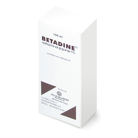Betadine 10 mg/ml raztopina za grgranje, 100 ml Betadine 10 mg/ml raztopina za grgranje, 100 ml