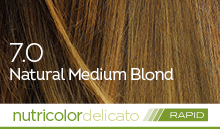 BioKap Nutricolor Delicato Rapid 7.0 barva za lase (10 minut)- naravno srednje blond, 135 ml BioKap Nutricolor Delicato Rapid 7.0 barva za lase (10 minut)- naravno srednje blond, 135 ml