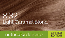 BioKap Nutricolor Delicato 8.32 barva za lase – svetlo karamel blond, 140 ml BioKap Nutricolor Delicato 8.32 barva za lase – svetlo karamel blond, 140 ml