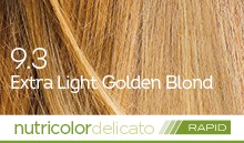 BioKap Nutricolor Delicato Rapid 9.3 barva za lase (10 minut)- zelo svetlo zlato blond, 135 ml BioKap Nutricolor Delicato Rapid 9.3 barva za lase (10 minut)- zelo svetlo zlato blond, 135 ml