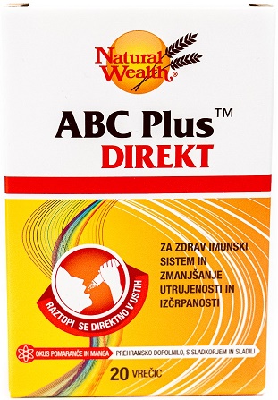 Natural Wealth ABC Plus Direkt granule za direktno zaužitje, 20 vrečk Natural Wealth ABC Plus Direkt granule za direktno zaužitje, 20 vrečk