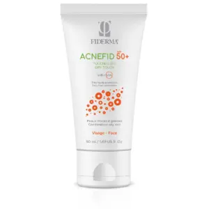 Fiderma Acnefid Dry touch krema za zaščito pred soncem za obraz za mešano do mastno kožo ZF50+, 50 ml
