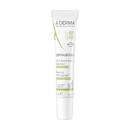 A-Derma Dermalibour+ Obnavljajoči CICA-balzam za ustnice, 15 ml A-Derma Dermalibour+ Obnavljajoči CICA-balzam za ustnice, 15 ml