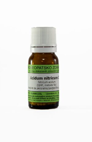 Acidum nitricum C200 homeopatske kroglice, 1 g