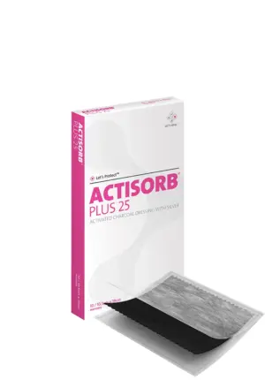 Actisorb Plus 25 obloga (10,5 x 10,5 cm), 10 oblog