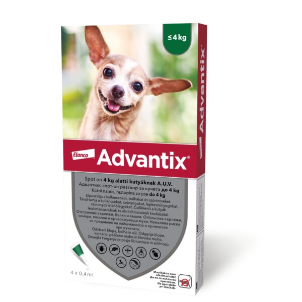 Advantix 40 raztopina za pse do 4 kg (4 x 0,4 ml) Advantix 40 raztopina za pse do 4 kg (4 x 0,4 ml)