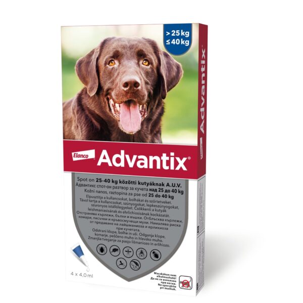 Advantix 400 raztopina za pse od 25 do 40 kg (4 x 4,0 ml) Advantix 400 raztopina za pse od 25 do 40 kg (4 x 4,0 ml)