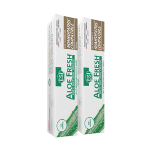 Esi Aloe Fresh homeopatska zobna pasta – paket (2 x 100 ml)