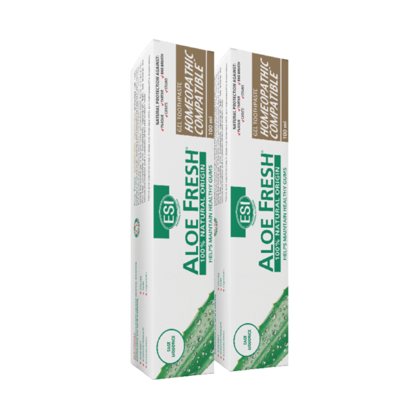 Esi Aloe Fresh homeopatska zobna pasta – paket (2 x 100 ml) Esi Aloe Fresh homeopatska zobna pasta – paket (2 x 100 ml)