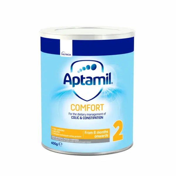 Aptamil 2 Comfort nadaljevalno mleko za dojenčke s kolikami in zaprtjem od 6. meseca dalje, 400 g Aptamil 2 Comfort nadaljevalno mleko za dojenčke s kolikami in zaprtjem od 6. meseca dalje, 400 g
