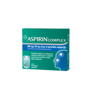Aspirin Complex 500 mg/30 mg zrnca za peroralno suspenzijo, 10 vrečk