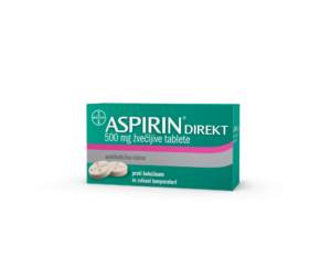 Aspirin direkt 500 mg žvečljive tablete, 10 žvečljivih tablet