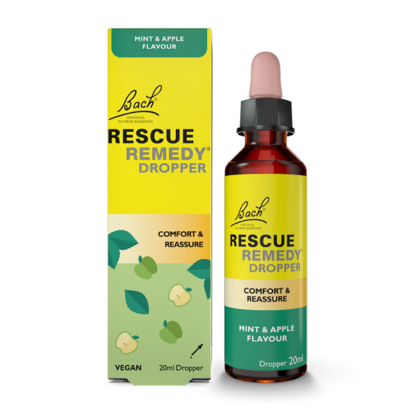 Bach Rescue kapljice – okus jabolko in meta, 20 ml Bach Rescue kapljice – okus jabolko in meta, 20 ml