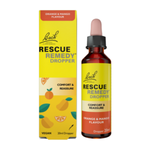 Bach Rescue kapljice - okus pomaranča in mango, 20 ml