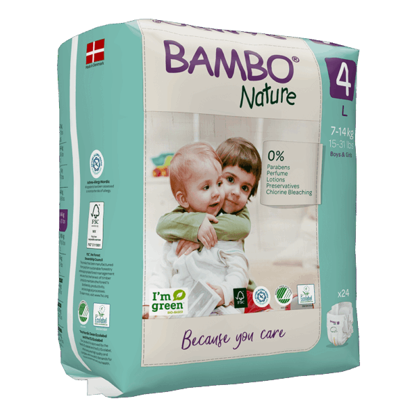 Bambo Nature 4 (L) otroške pleničke, 24 pleničk