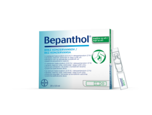 Bepanthol kapljice za oči, 20 enoodmernih vsebnikov po 0,5 ml