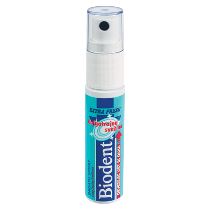 Biodent osvežilec ust in daha v pršilu, 15 ml Biodent osvežilec ust in daha v pršilu, 15 ml