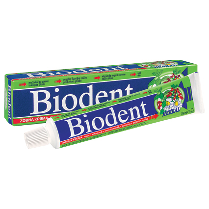 Biodent Herbal zeliščna zobna krema, 75 ml Biodent Herbal zeliščna zobna krema, 75 ml