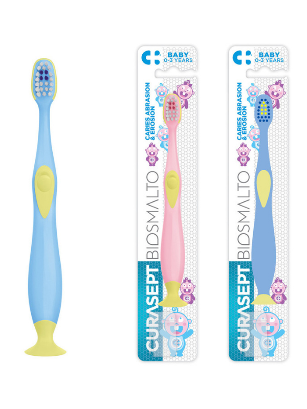Curasept Biosmalto Baby zobna ščetka (0-3 let), 1 kos Curasept Biosmalto Baby zobna ščetka (0-3 let), 1 kos