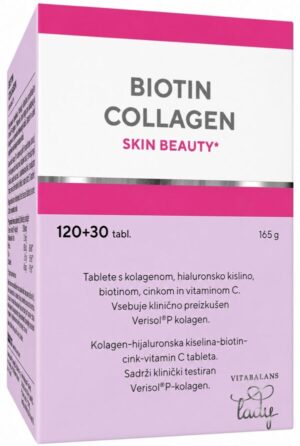 Vitabalans Lady Biotin Collagen Skin Beauty tablete, 150 tablet