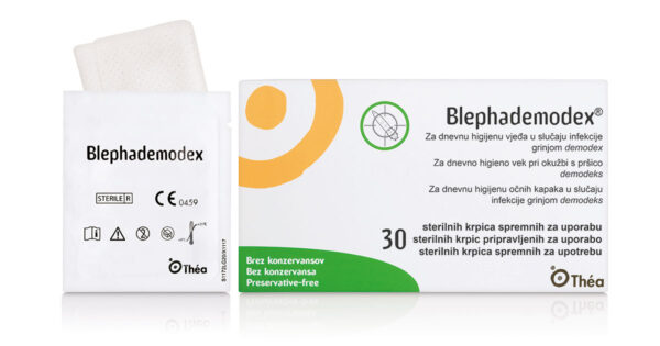 Blephademodex sterilne krpice brez konezervansov za čiščenje vek, 30 krpic Blephademodex sterilne krpice brez konezervansov za čiščenje vek, 30 krpic