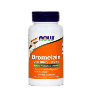 NOW Bromelain 500 mg, 60 kapsul