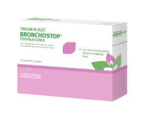 Timijan in slez Bronchostop peroralni gumiji, 20 gumijev